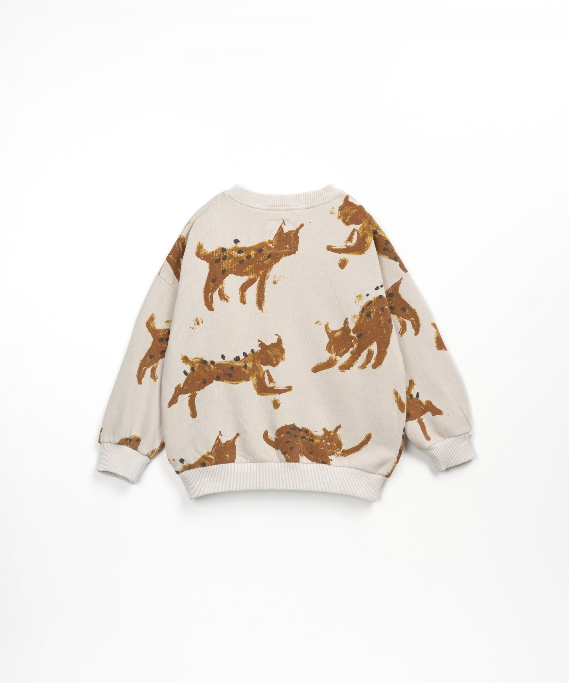 Jersey sweater with lynx print | Wooden Memories