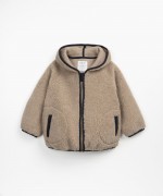 Plush jacket with hoodie | Wooden Memories