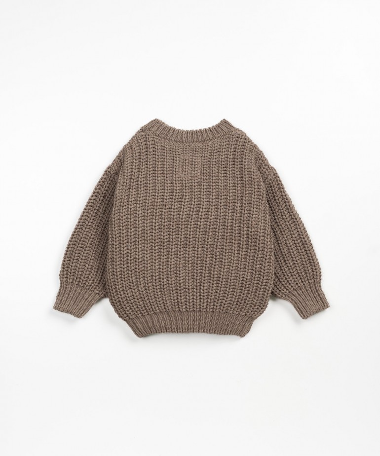 Maglia tricot in misto cotone e lana