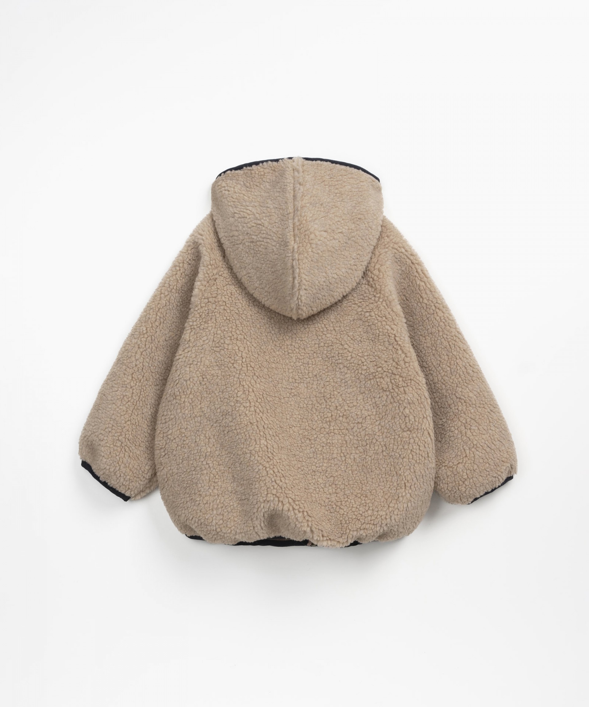 Plush jacket with hoodie | Wooden Memories