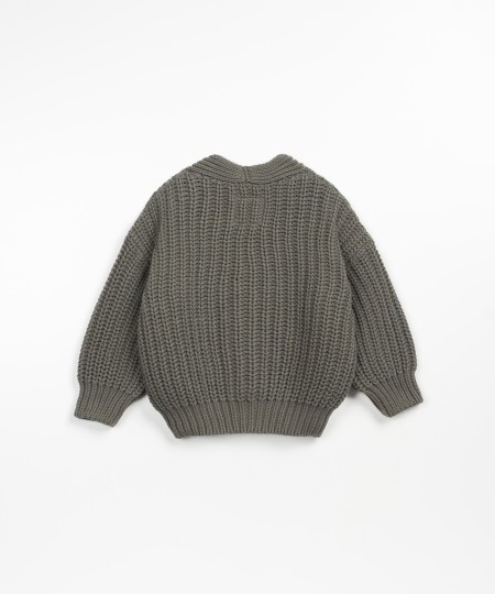 Chaqueta de punto tejido