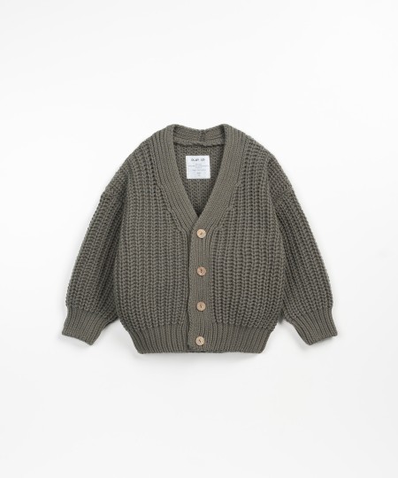 Chaqueta de punto tejido