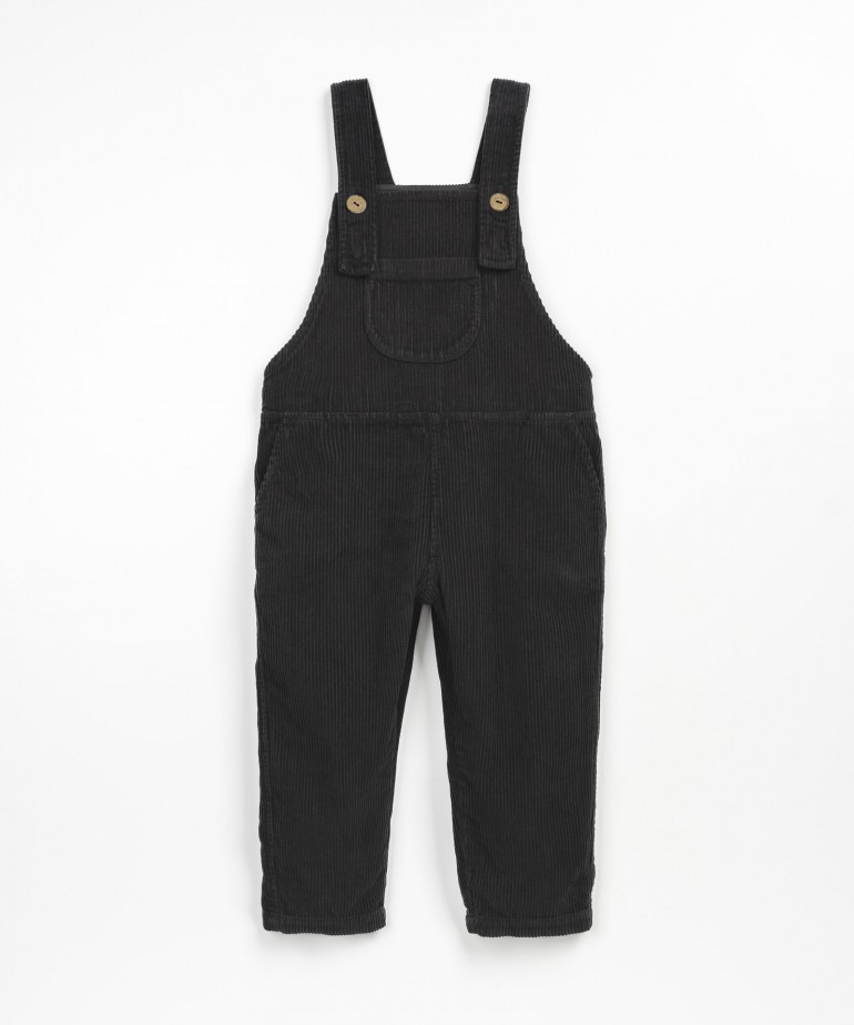 Corduroy jumpsuit with adjustable straps