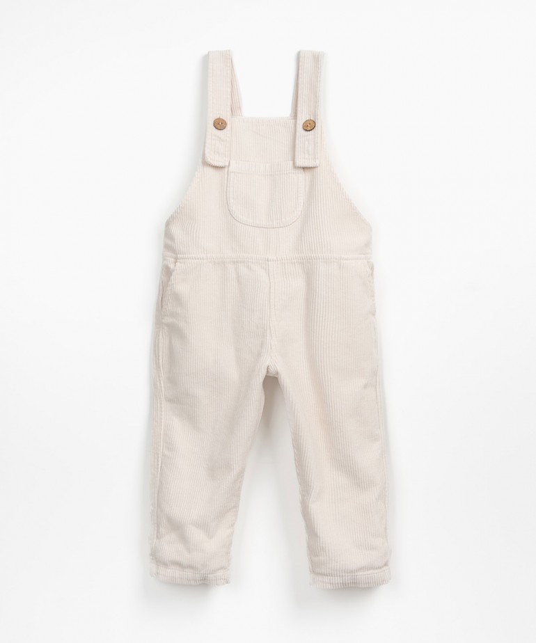 Corduroy jumpsuit with adjustable straps