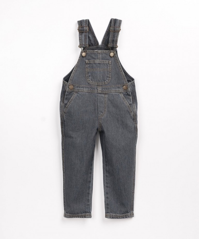 Denim jumpsuit in a mixture of cotton and lyocell