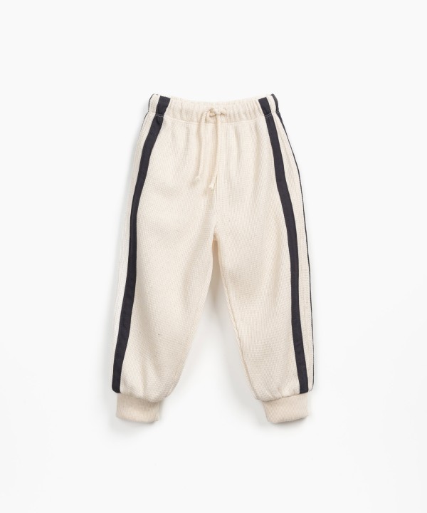 Interlock pants with side stripes