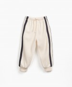 Pantaloni in maglina con trama, misto cotone e canapa | Wooden Memories