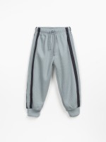 Interlock pants with side stripes