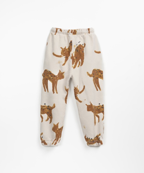 Pantalon avec imprim� de lynx