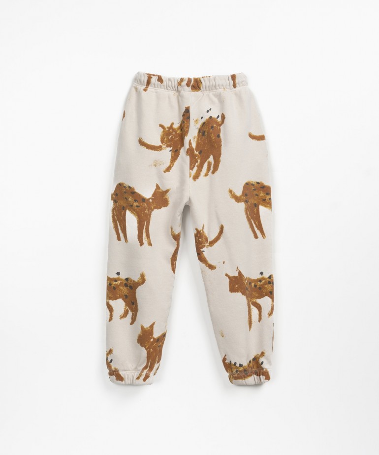 Pantaloni con stampa a linci