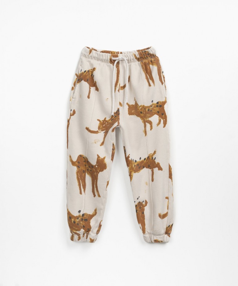 Pants with lynx print