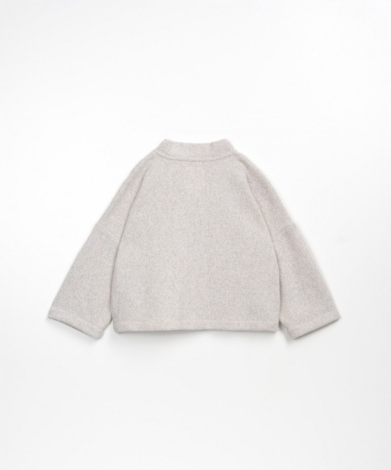 Cardigan in maglia con cardatura all?interno