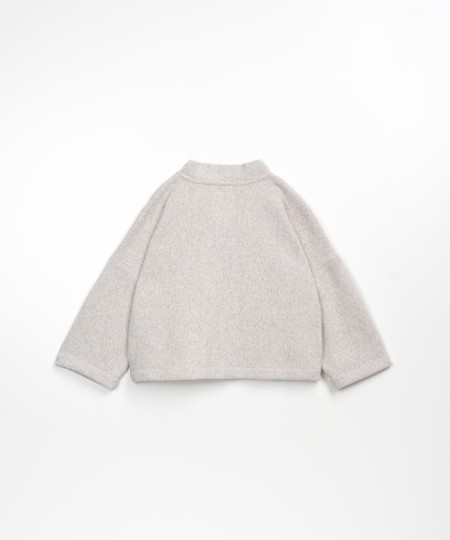 Cardigan in maglia con cardatura all?interno