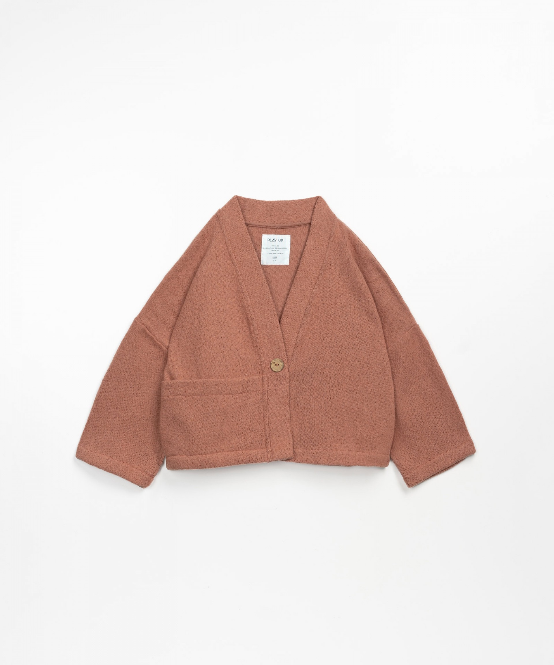 Cardigan avec une poche sur le devant | Wooden Memories