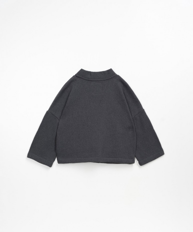 Cardigan in maglia con cardatura all?interno