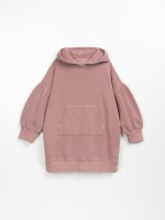 Jersey dress with hoodie