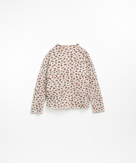 PRINTED RIB LS T-SHIRT