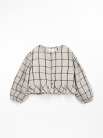 Blusa de algod�n org�nico con estampado ajedrez