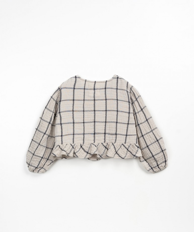 Tunica in cotone biologico con fantasia a scacchi