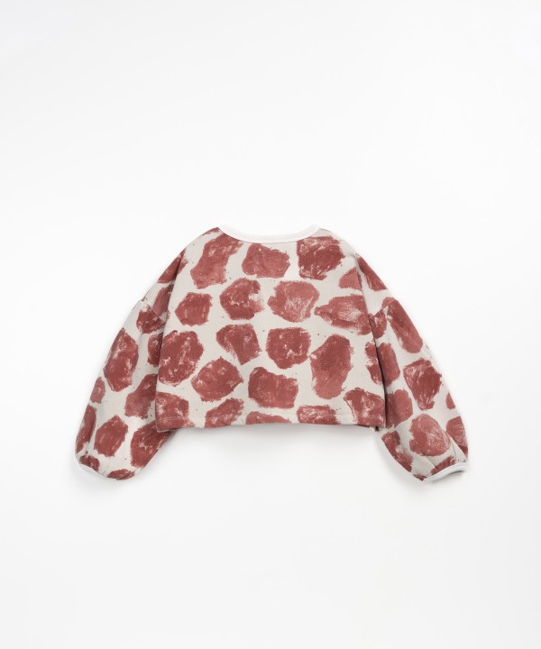 Jersey con estampado de manchas de jirafa con fibras naturales