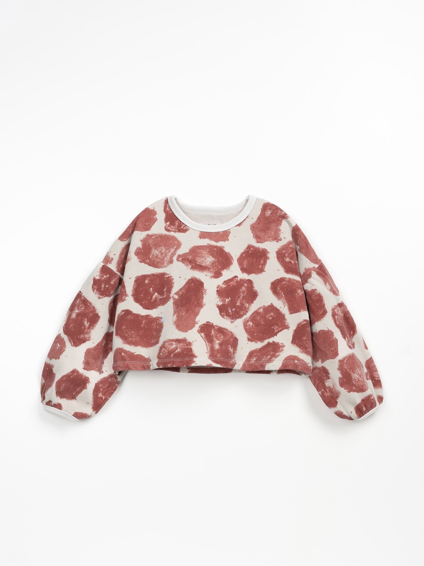 Jersey con estampado de manchas de jirafa con fibras naturales