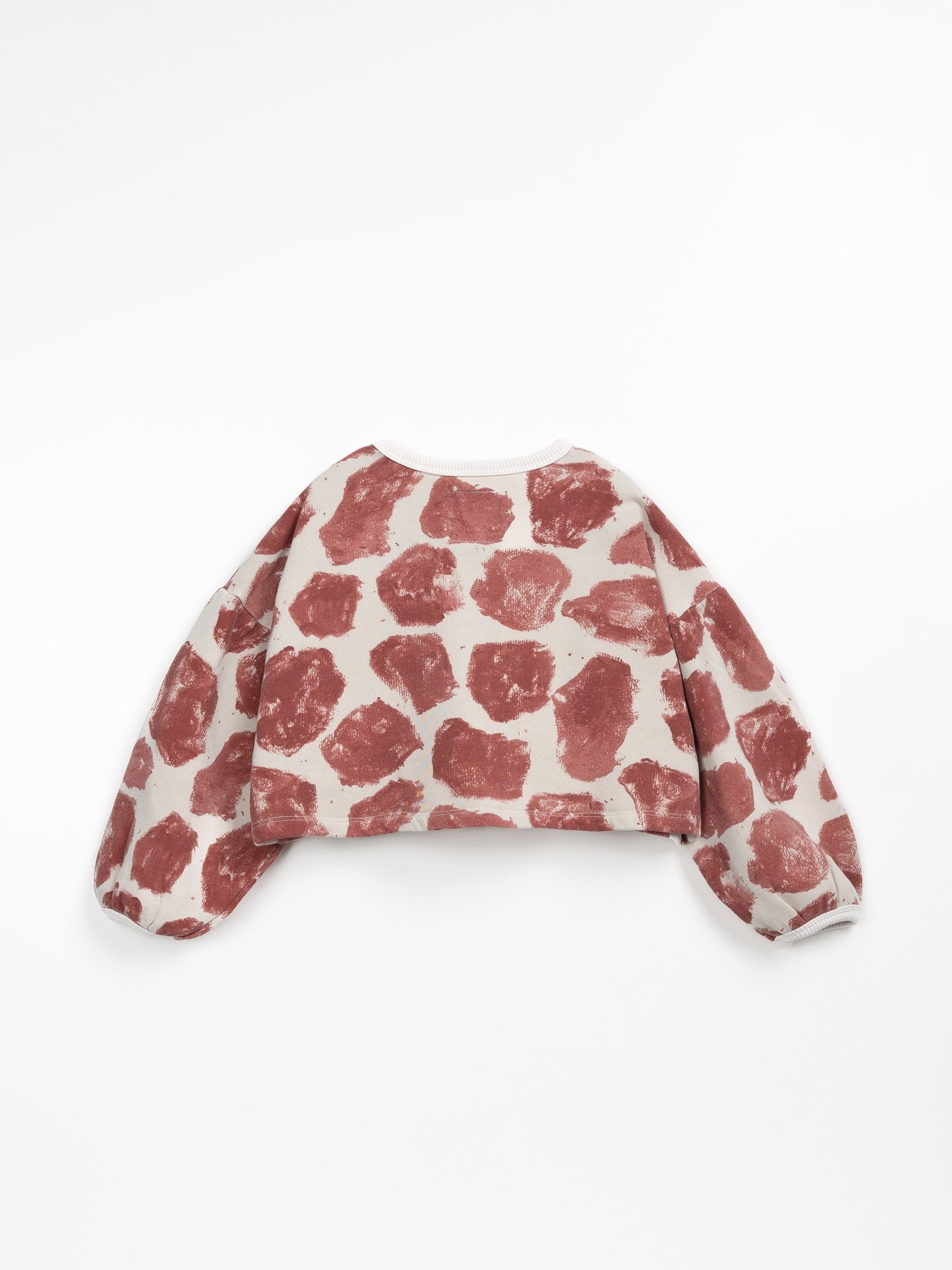 Jersey con estampado de manchas de jirafa con fibras naturales