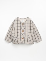 Giacchetta in tessuto con motivo a scacchi