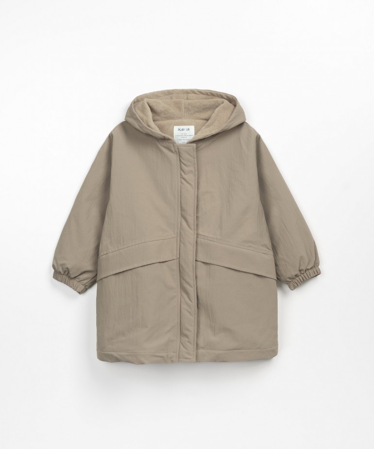 Waterproof parka with fleece lining