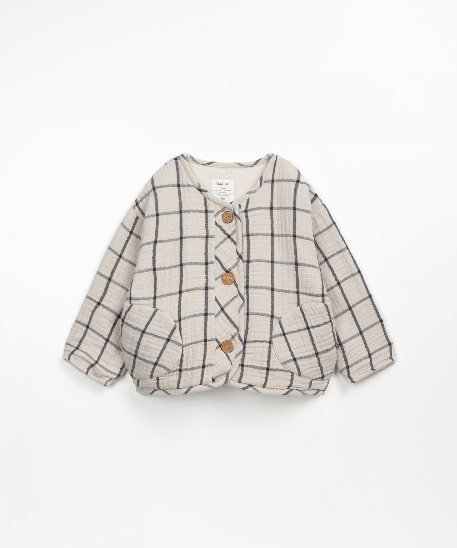 Cardigan with fleece lining in organic cotton | Wooden Memories