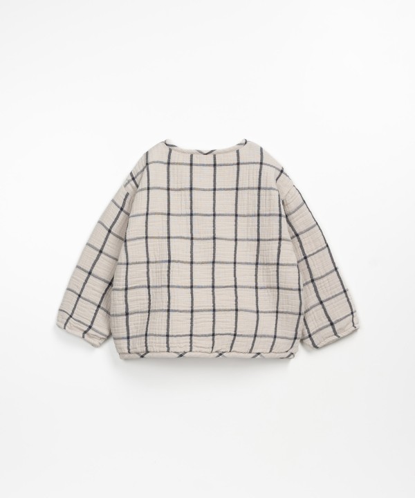 Giacchetta in tessuto con motivo a scacchi