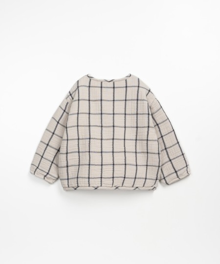 Casaco de tecido com padrão xadrez