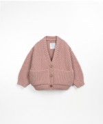 Cardigan en maille tricote avec un col en V | Wooden Memories