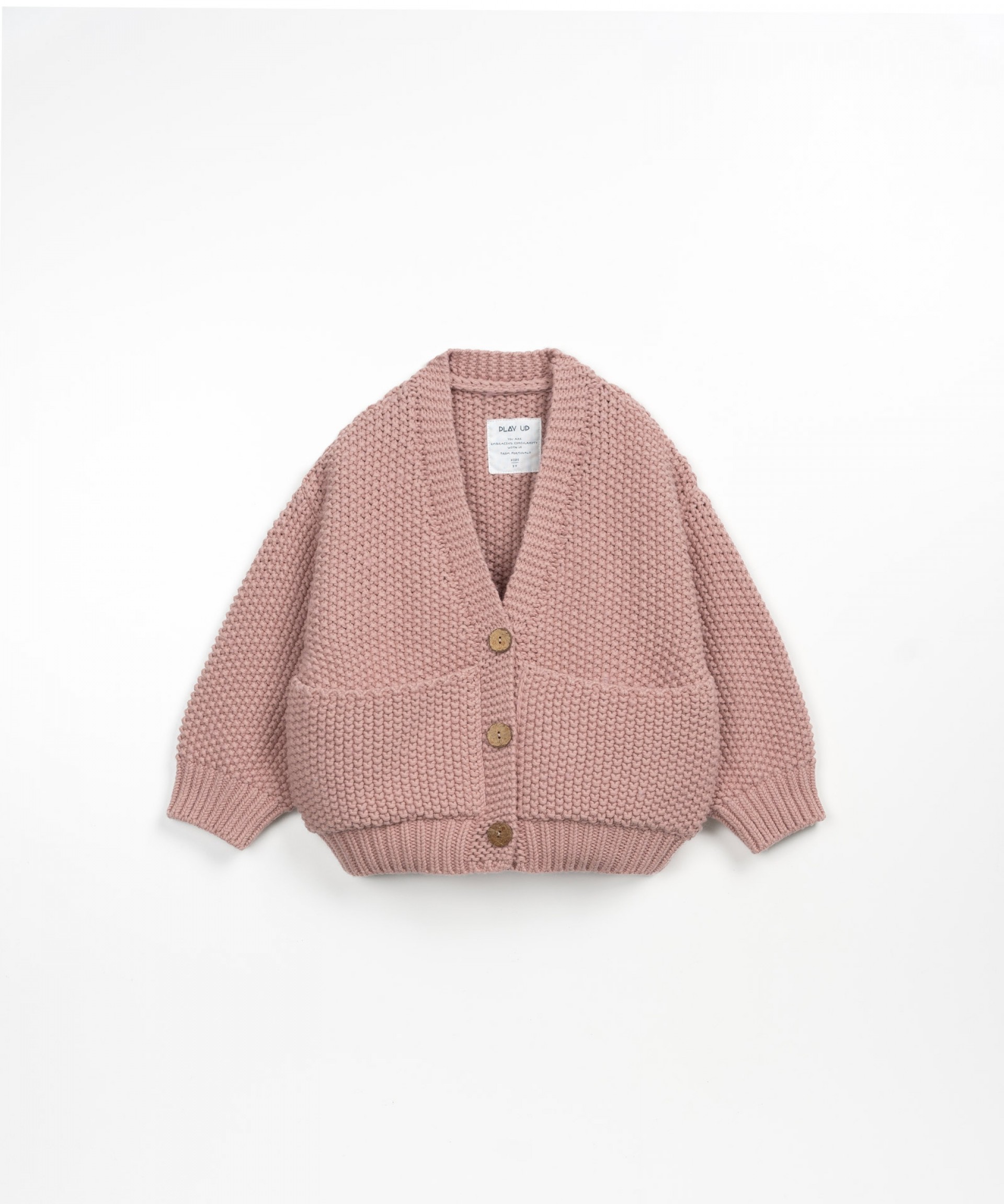 Cardigan en maille tricote avec un col en V | Wooden Memories