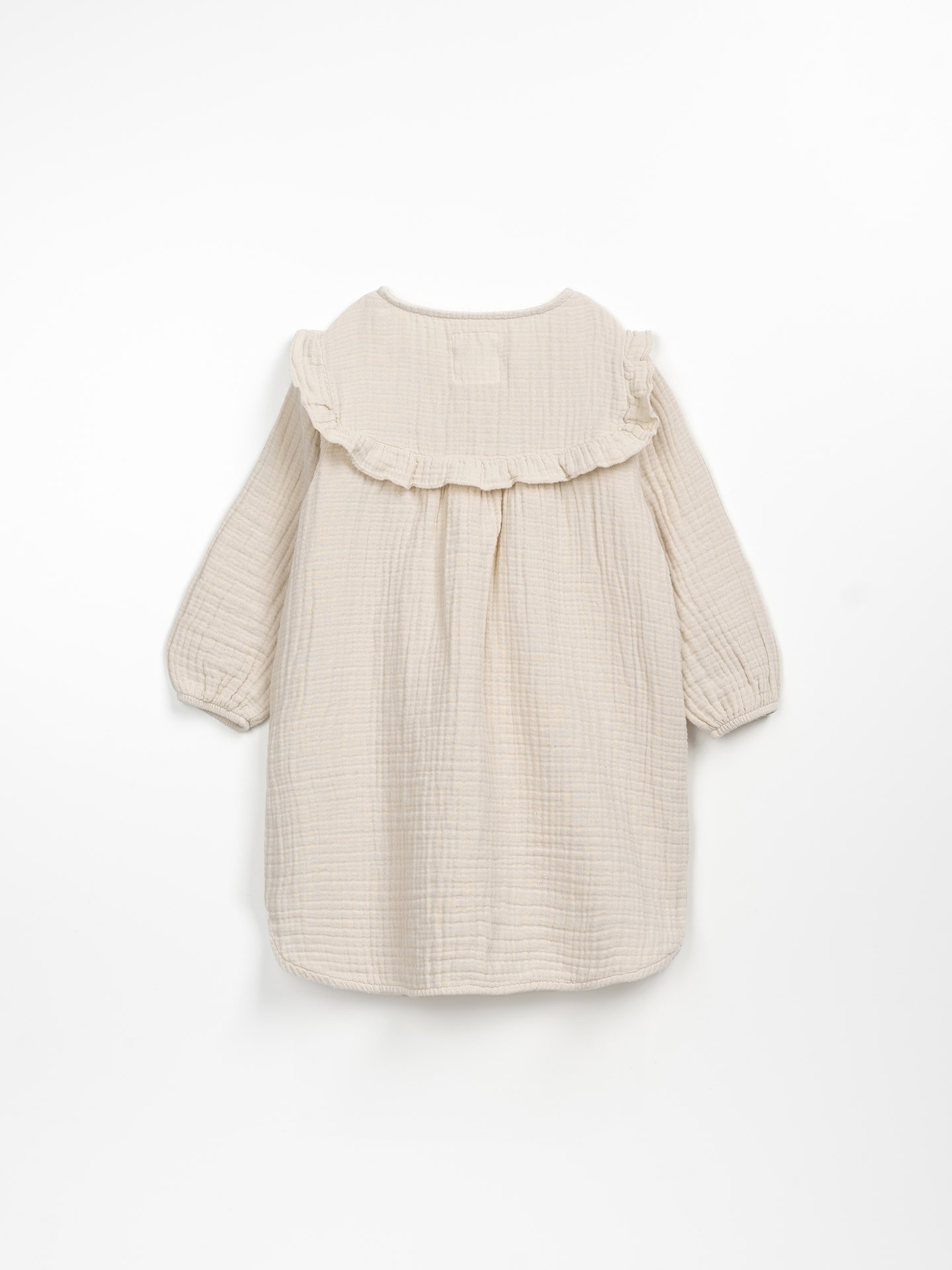 Vestido de tela con botones de coco