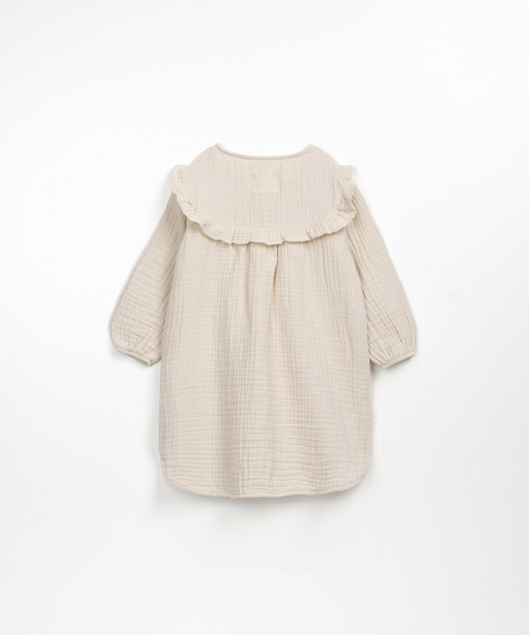 Vestito in tessuto con bottoni in cocco