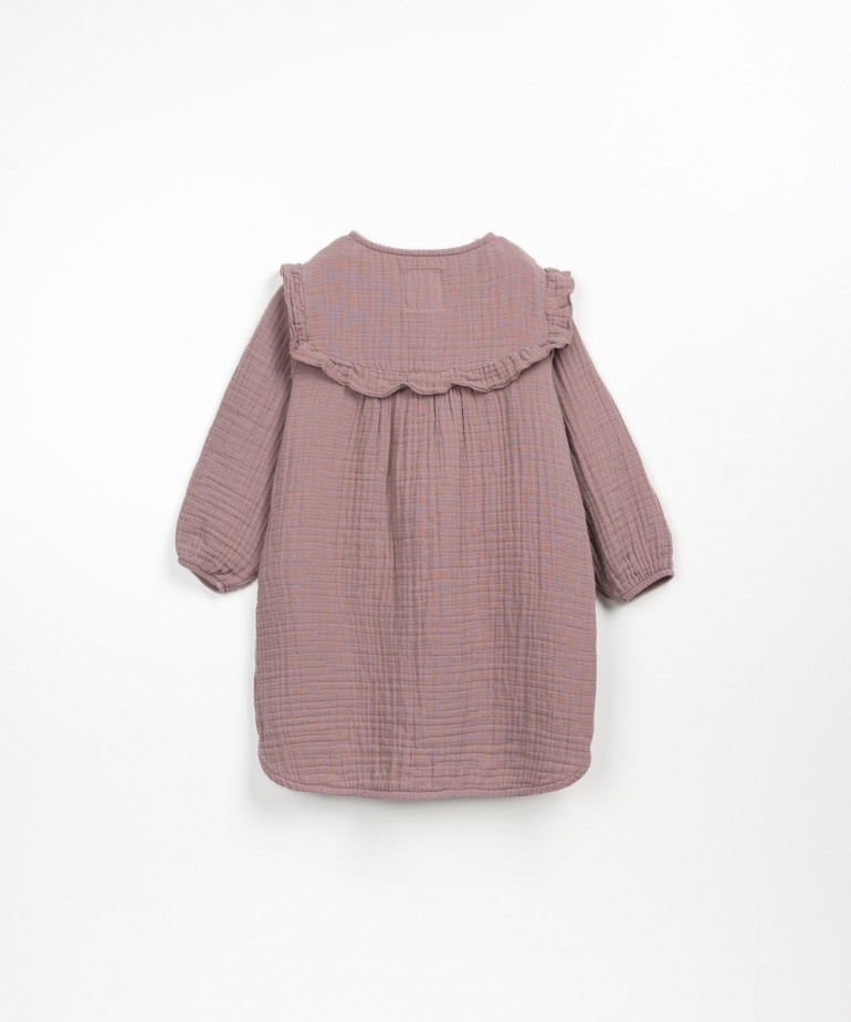 Vestito in tessuto con bottoni in cocco