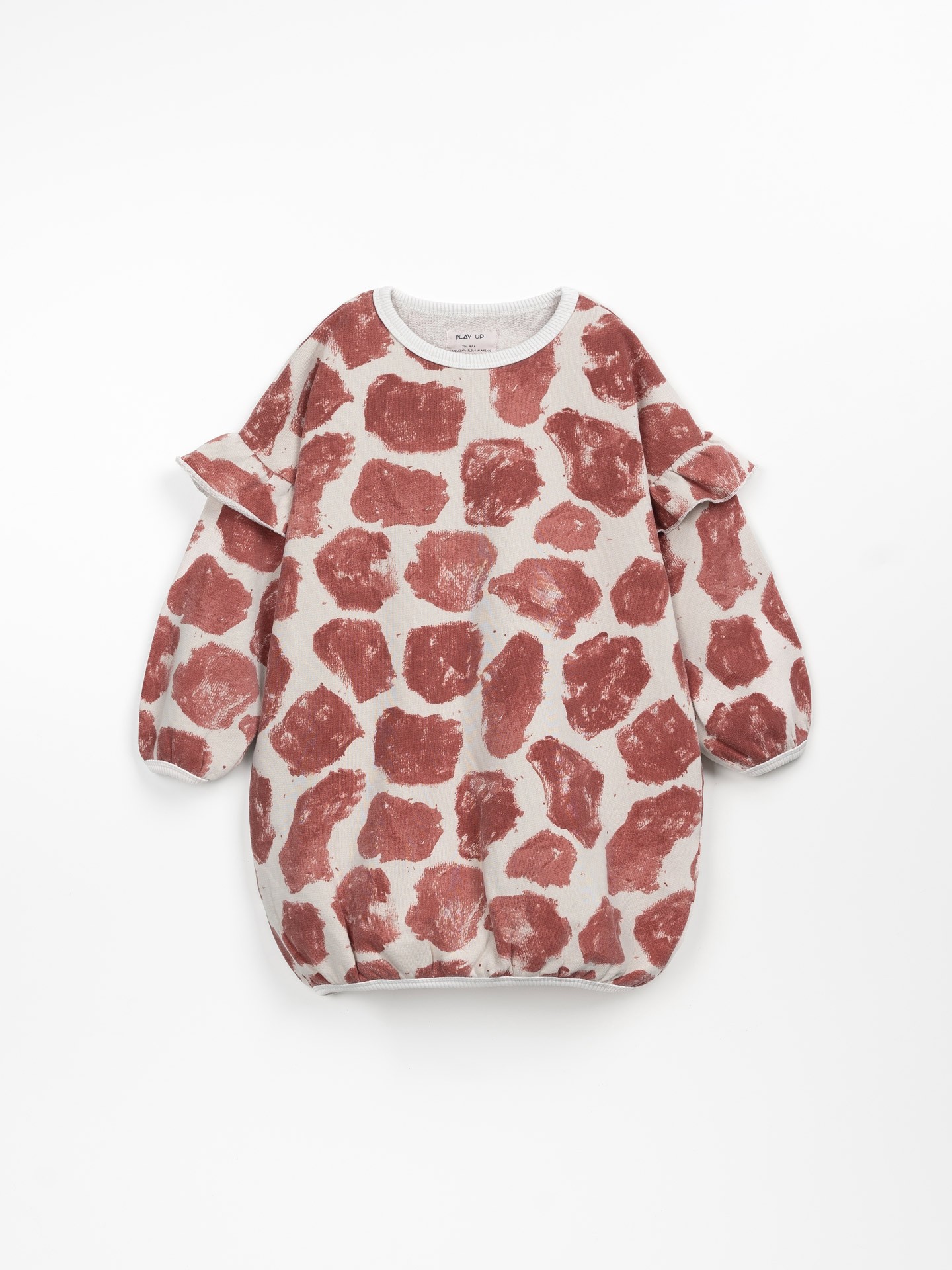 Vestido con estampado de manchas de jirafa