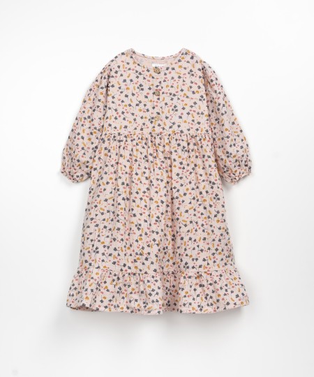 Vestido de algod�n org�nico con estampado de flores