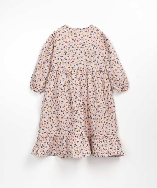 Vestido de algod�n org�nico con estampado de flores