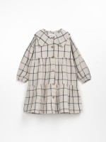 Vestido em tecido com padr�o xadrez