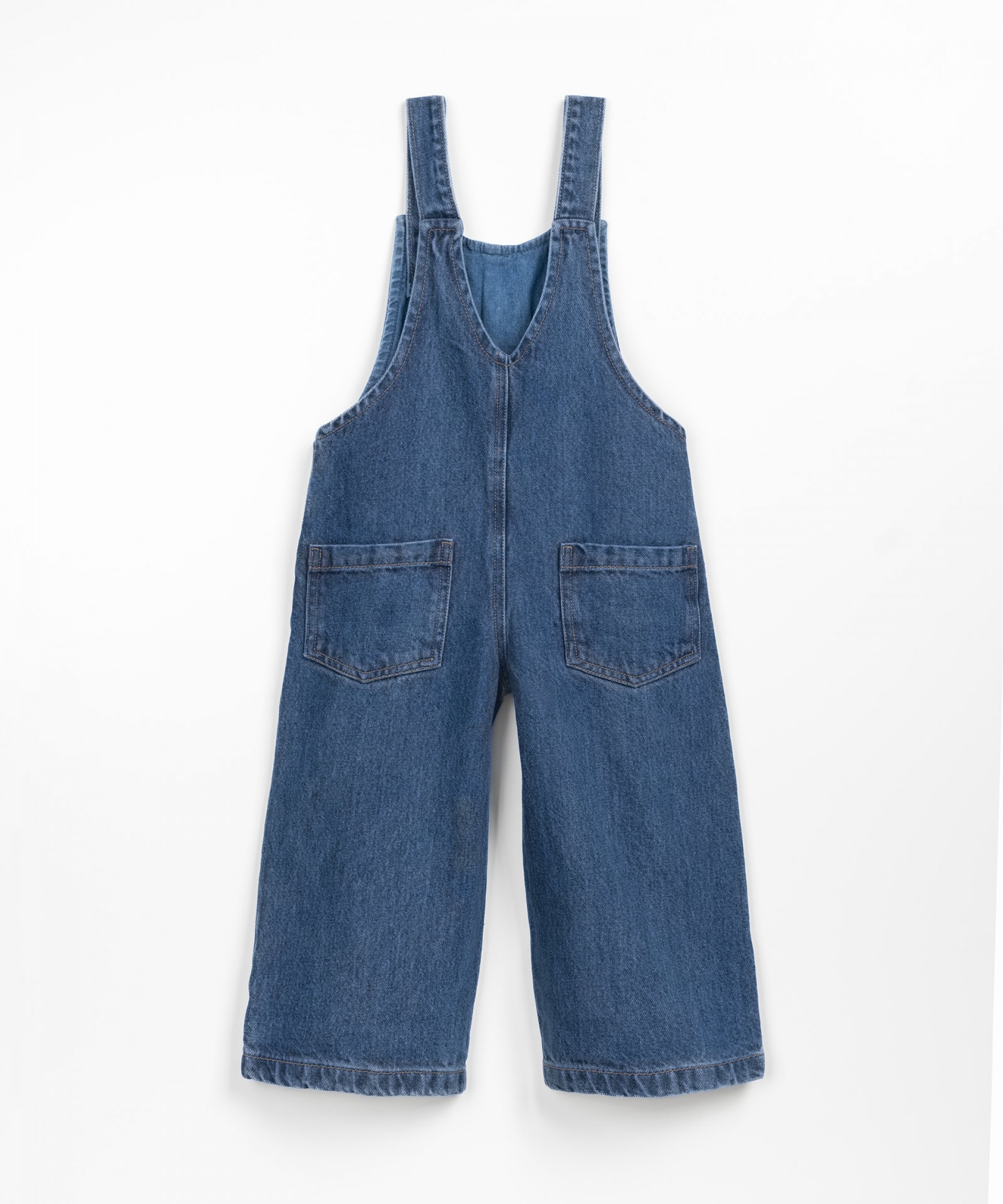 Denim jumpsuit with openings on the sides | Wooden Memories