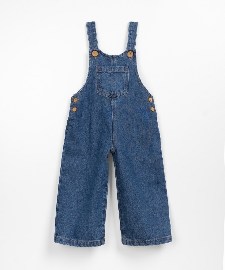 Denim jumpsuit with pocket