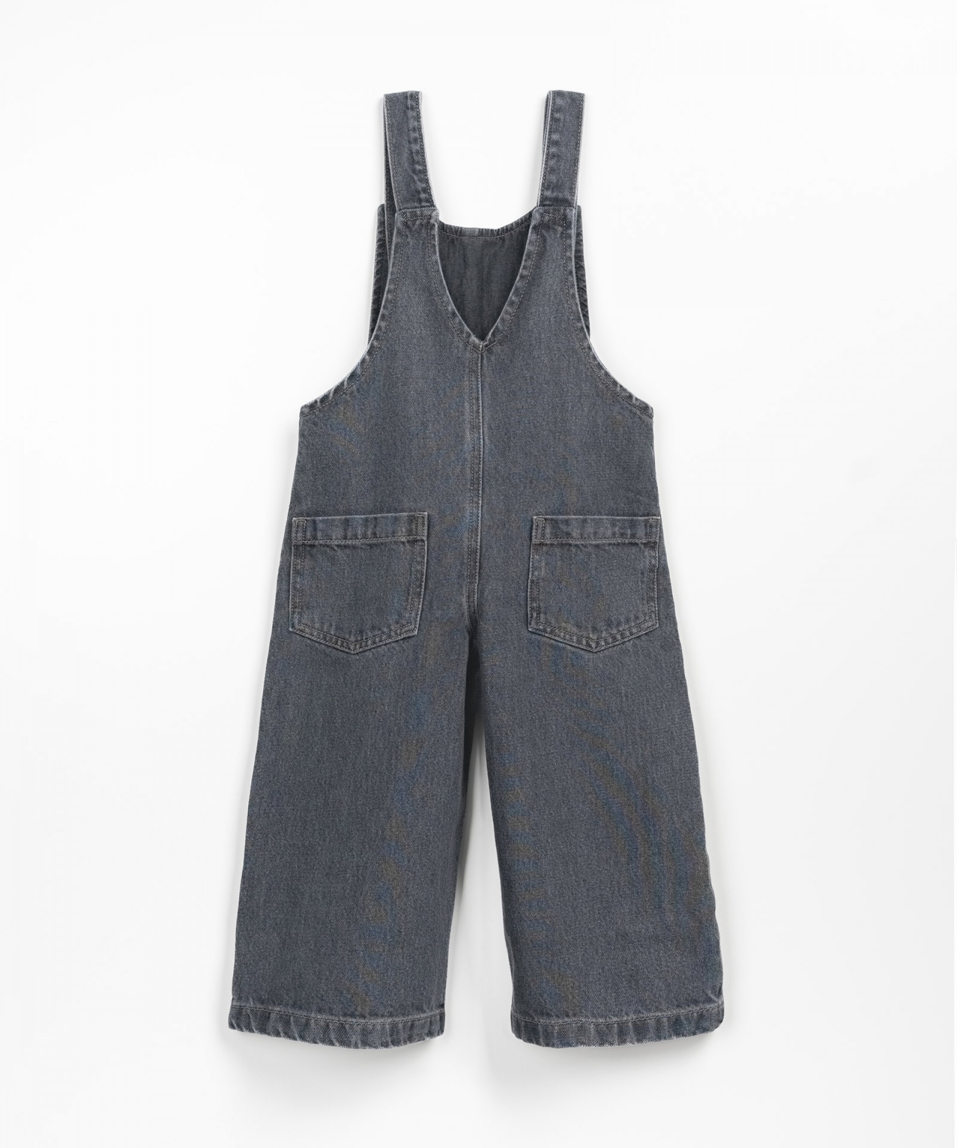 Denim jumpsuit with openings on the sides | Wooden Memories