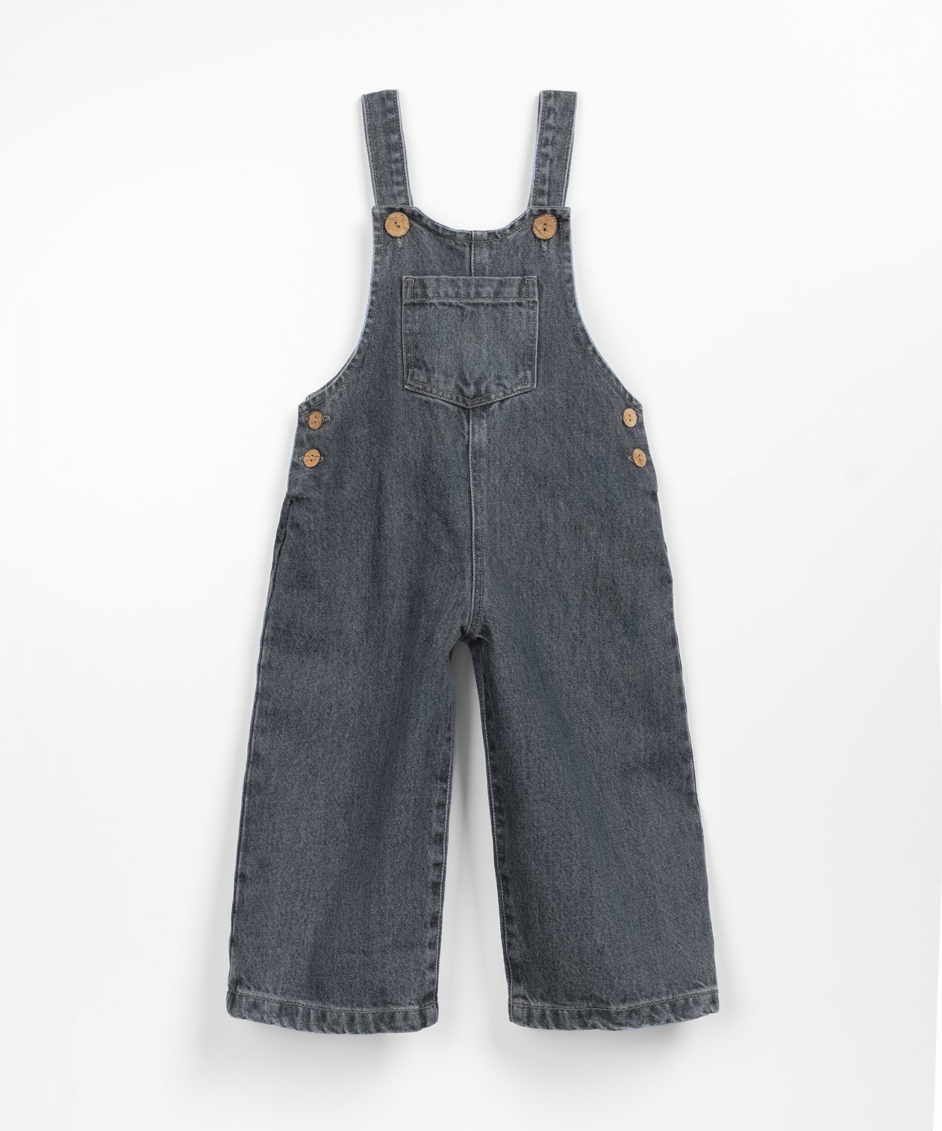 Denim jumpsuit with openings on the sides | Wooden Memories