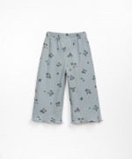 Pantaln de punto texturizado con estampado | Wooden Memories