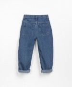 Denim pants with pleats | Wooden Memories