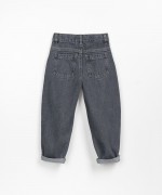 Denim pants with pleats | Wooden Memories