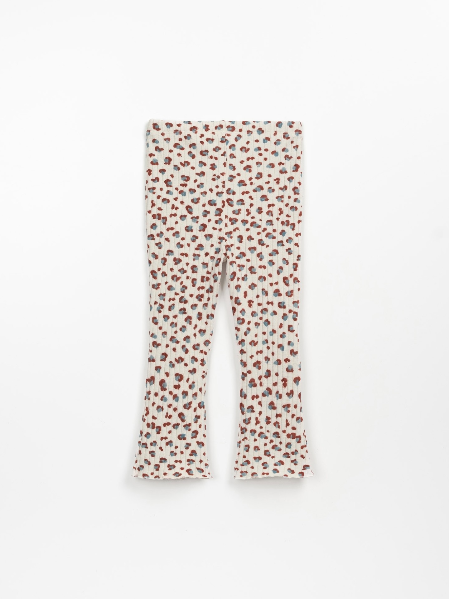 Leggings in maglina a costine con stampa