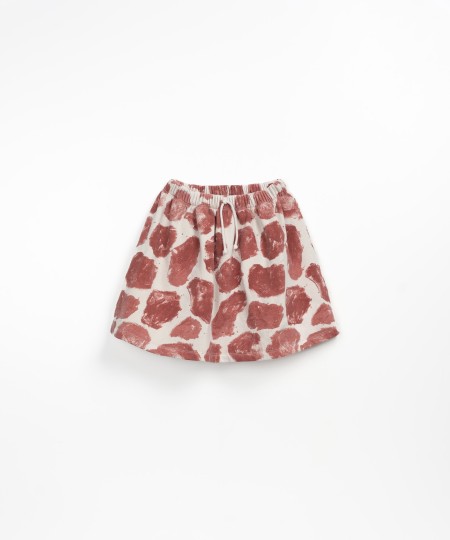 Jersey skirt with elastic waist