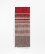 Knitted scarf with color contrast | Wooden Memories